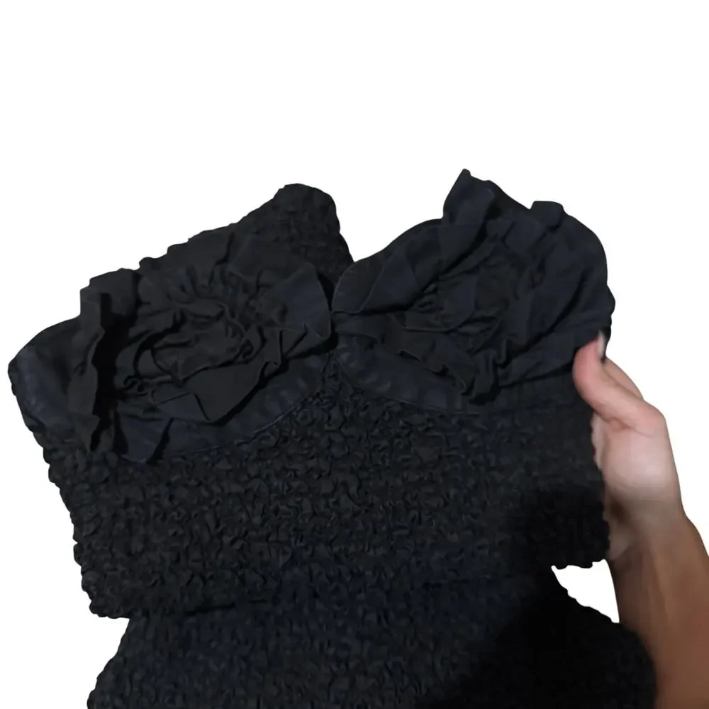 Mara Hoffman Mona Strapless Scrunch Rosette Midi Dress - Picture 5 of 8